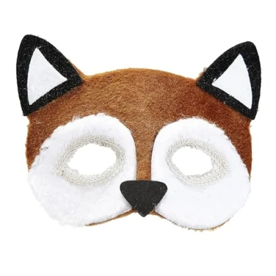 Image of Widmann 11009010 Fox Eye mask Plush, Cartoon, Standard Size