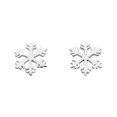 Image of Dew Sterling Silver Spikey Snowflake Stud Earrings 4539HP