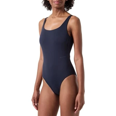 Image of Marc O&#039;Polo Women&#039;s Stockholm (Essentials) One Piece Swimsuit, Blue, XL