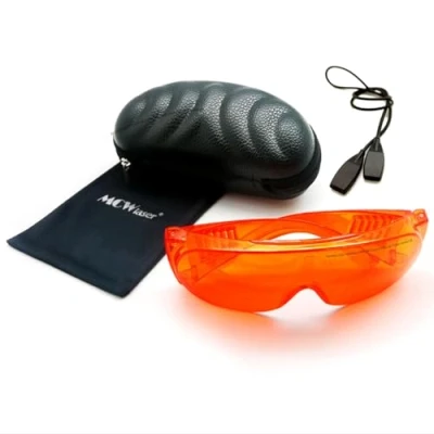 Image of MCWlaser 190 540nm Laser Safety Glasses OD7+ For UV light Violet Blue Green 405nm 445nm 450nm 473nm 532nm Protective Goggles Absorption Type EP 3 Style 6
