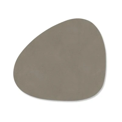 Image of LIND DNA Coaster Nupo Leather Flint Grey 13 x 11 cm