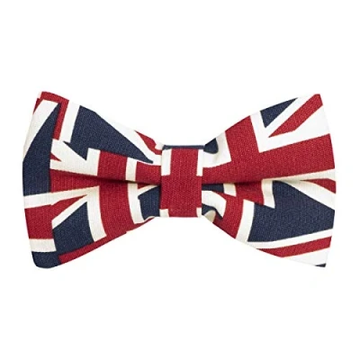 Image of King &amp; Priory Boys Union Jack Pre Tied Bow Tie, Bowtie, Great Britain Tie