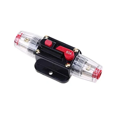 Image of Mintice 12V 60A Car Motor Audio Solar Energy Inline Circuit Breaker Fuse Holder Protection Stereo
