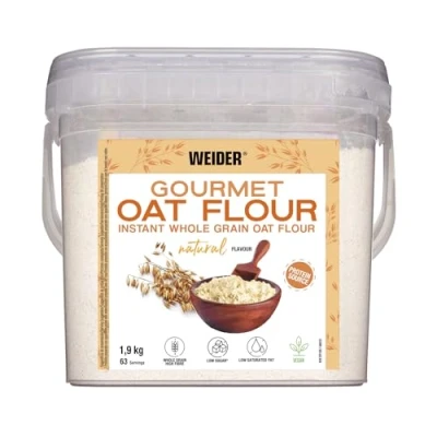 Image of Weider Gourmet Oat Flour. Wholemeal Oatmeal. Protein Source with Low Sugar Content. Neutral Flavor (1.9 kg)