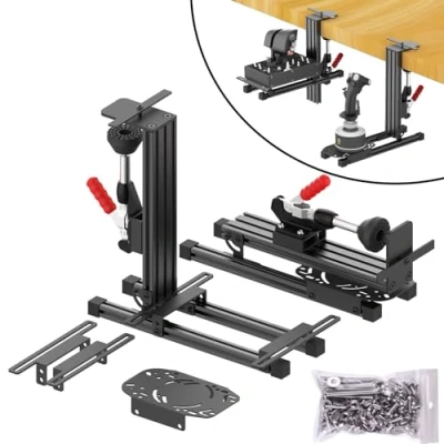 Image of Universal 2 set Joystick Desk Mount, Hotas Mount for Flight Sim Game Joystick, Thrustmaster T16000M FCS/TCA/T.Flight HOTAS/HOTAS warthog, Logitech X56/ X52 / Pro/Winwing Orion 1&amp;2