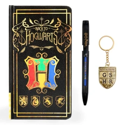 Image of Harry Potter Notebook Gift Set Blue Sky Studios Journal for Kids Teens or Adults Includes Pen and Keychain