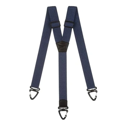 Image of Olata Heavy Duty Y Shape Braces/Suspenders with Plastic Carabiner Clips 4cm. Blue