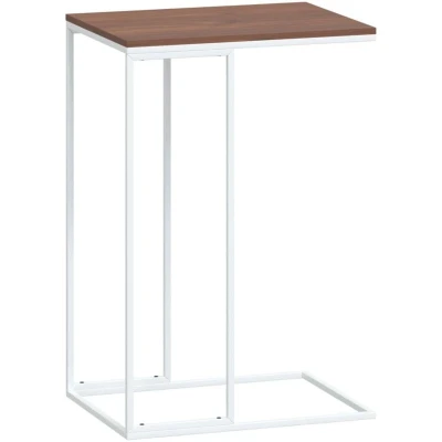 Image of vidaXL Side Table White 40x30x59 cm Engineered Wood