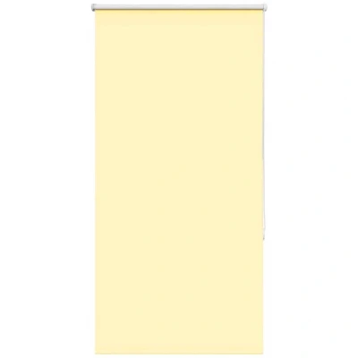 Image of vidaXL Roller Blind Blackout Yellow 80x150 cm Fabric Width 75.7 Polyester