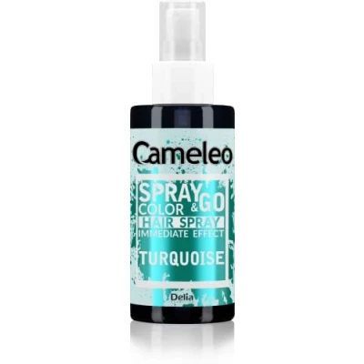 Image of Cameleo Spray &amp; Go Hair Toner Turquoise Mist For Blonde, Platinum, Grey Ready To Use Semi Permanent Colour Instant Colouring 150ml