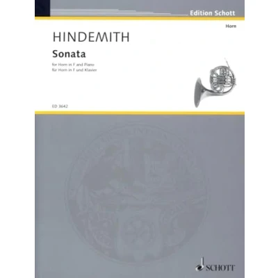 Image of Hindemith: Horn Sonata (1939) for in F and Piano, Schott edition ED3642