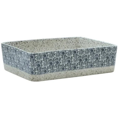 Image of vidaXL Countertop Basin Grey and Blue Rectangular 46x35.5x13 cm Ceramic