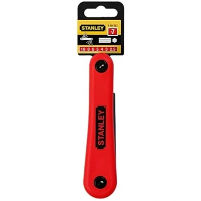 Image of Stanley 469262 Folding Hex Key Set Metric (7 Pieces)