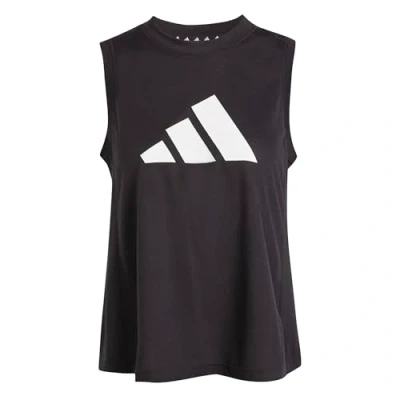 Image of adidas Women&#039;s Train Essentials Big Performance Logo Training Tank Top, Black/White, XS