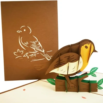 Image of CardPop Robin Redbreast Pop Up Card 3D Greeting