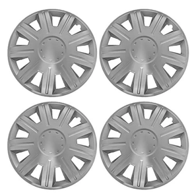 Image of UKB4C 15&quot; NEX Set x 4 Silver Multi Spoke Wheel Trims Hub Caps Covers Protectors