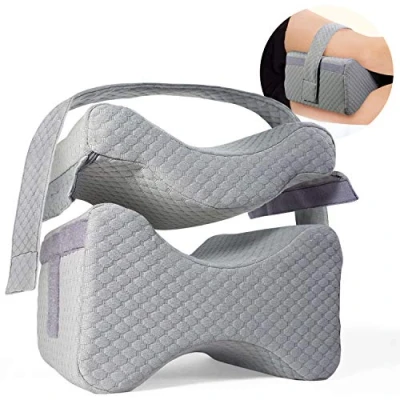 Image of Awardroom Knee pillow,leg Pillow w/ Strap New 3 Level Contour Memory Foam