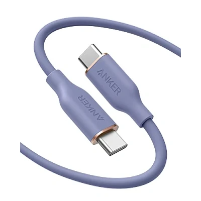 Image of Anker USB C to Cable, 643 Cable 100W 6ft, 2.0 Type Charging Fast Charge for MacBook Pro 2020, iPad Air 4, Mini 6, Galaxy S21, Pixel, Switch (Lavender Grey)