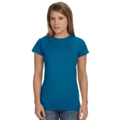 Image of Gildan Ladies Soft Style Short Sleeve T Shirt (M) (Antique Sapphire)