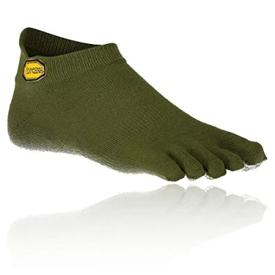 Image of Vibram FiveFingers Men&#039;s Athletic No Show Socks, Men, S18N01M, Green (military green), M