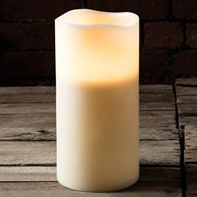 Image of Lights4fun Extra Large Battery Operated Real Wax LED Candle 30cm