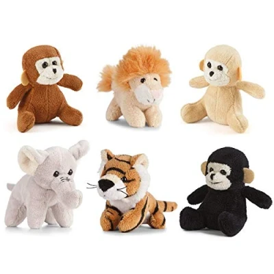 Image of Living Nature Soft Toy Gift Bundle 6 Pack of Jungle Buddies, Various (9cm)