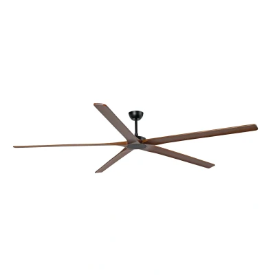 Image of Bigwood XXL 5 Blade Ceiling Fan Matt Black, Walnut