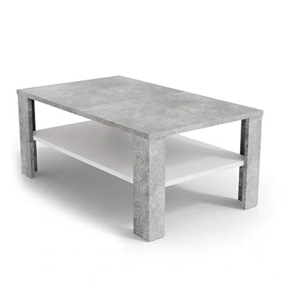Image of Vicco Coffee table, Concrete/White, 100 x 42 cm