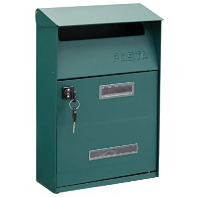 Image of ARREGUI D 2006/V Letter box made of galvanised steel, size, Green, Größe S (DIN A5) 32,5 x 22 11 cm