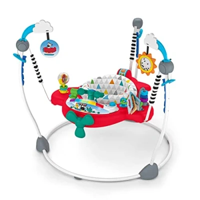 Image of Baby Einstein Ocean Explorers Airplane Adventure 2 in 1 Interactive Activity Jumper with Lights Ages 6 months +, Max weight 25 lbs., Unisex