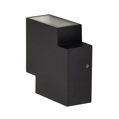 Image of Lindby LED outdoor wall light Fendir, black, aluminium, 10.5 cm