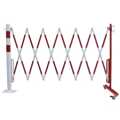Image of DANCOP Barrier Post With Expanding Round Tubing 60mm To Bolt In Place, Yellow/Black, Max. Length 4000mm
