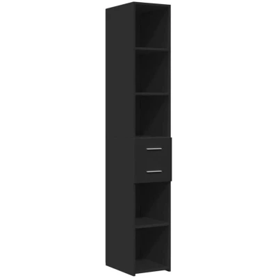 Image of vidaXL Highboard Black 30x42.5x185 cm Engineered Wood