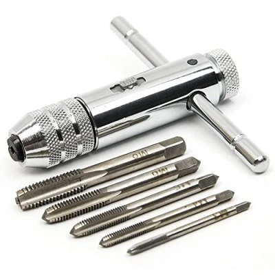 Image of CYH T Handle Ratchet Tap Adjustable Threading Wrench Set M3 M8 Metric Metal Hand Thread Taps for and Die Sets