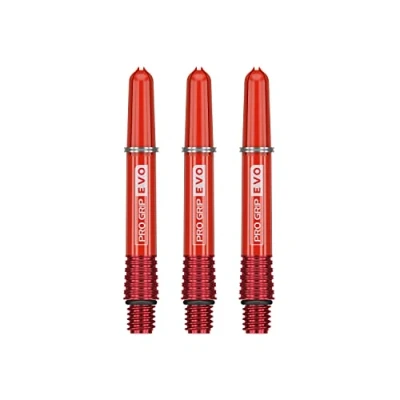 Image of TARGET Darts Pro Grip Evo Red Aluminium Short Dart Shafts