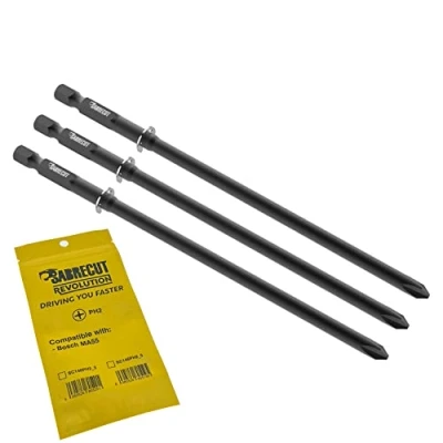 Image of 3 x SabreCut SC146PH2_3 146mm PH2 Compatible with Bosch MA55 MA 55 2608522068 Autofeed Collated Drywall Screwdriver Gun Bit Single Ended Phillips No.2 Heavy Duty