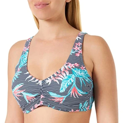 Image of Firefly Barbecue Bikini Top Muriel Women&#039;s Flower/Stripes, 38E