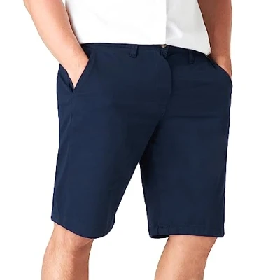 Image of Mens Shorts with Pockets Summer Essentials 100% Cotton Chino Men Teenagers Black Navy Beige Lightweight Smart Casual Work Holiday Clothes Sizes M 3XL (Navy, XL)