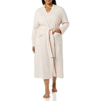 Image of Amazon Essentials Women&#039;s Lightweight Waffle Full Length Robe (Available in Plus Size), Pale Pink, S