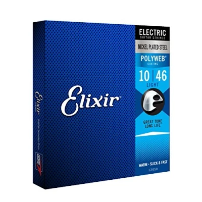 Image of Elixir 12050 Strings Electric Guitar w POLYWEB Coating, Light (.010 .046)