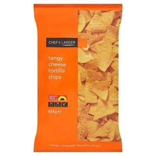 Image of Chef&#039;s Larder Tangy Cheese Tortilla Chips 454g x Case of 6