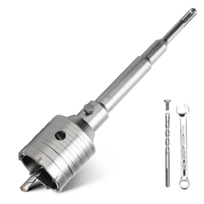 Image of hsawbit 60mm Core Drill Bit SDS Concrete Hole Cutter with 220mm Shank, Masonry Saw Wall Holesaw for Brick Stone
