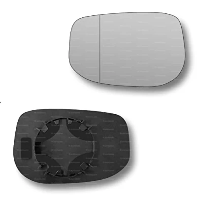 Image of Less4spares Replacement Wing Mirror Glass Left Compatible with Honda Jazz 2008 2015 CLIP ON Passnager Near Side N/S Blind Spot