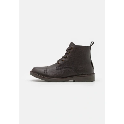 Image of Levi&#039;s Track Laceup ankle boots, Men&#039;s, Size: 6.5, Dark brown Leather