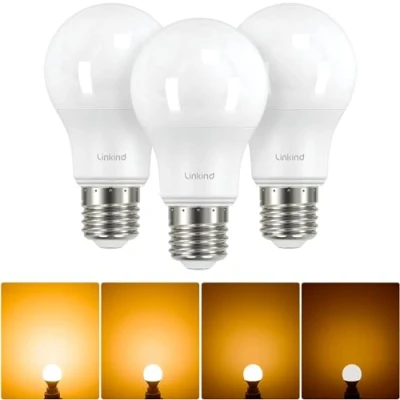 Image of Linkind E27 LED Bulb Dimmable Edison Screw Light, 13W to Replace 100W Bulb, Warm White(2700K) 1521LM A60 Light ERP, CE Certified, Frosted, Pack of 3