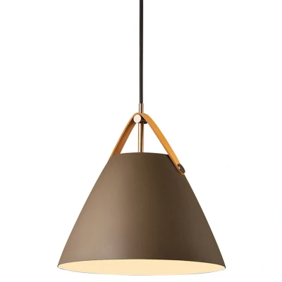 Image of DFTP by Nordlux Hanging light Strap with metal shade beige, 27 cm