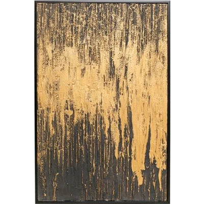 Image of Kare Design Canvas Picture Abstart, Black, Wall with Frame, Solid Wood Acrylic Paint, Handpainted, Unique, Abstract, Modern, Living Room, Bedroom, Hallway, 120 x 80 cm (L W)
