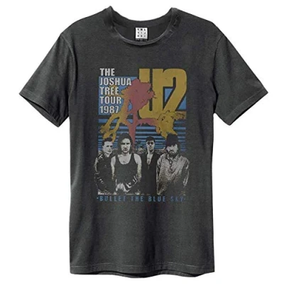 Image of Amplified U2 Joshua Tree Tour Unisex T Shirt Charcoal