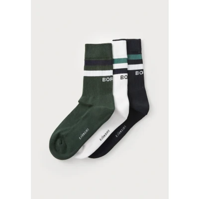 Image of Björn Borg CORE CREW SOCK Unisex 3 PACK Socks, Men&#039;s, Size: 7 11, Black white