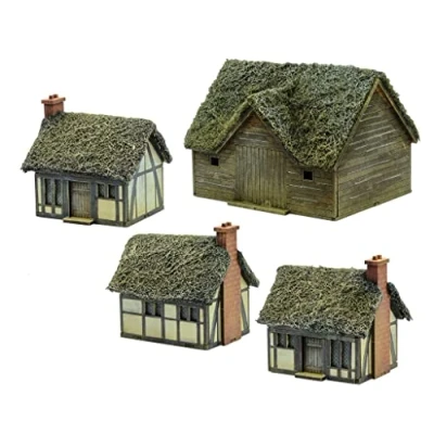 Image of Warlord Games Pike &amp; Shotte Epic Battles Thatched Hamlet Scenery Pack